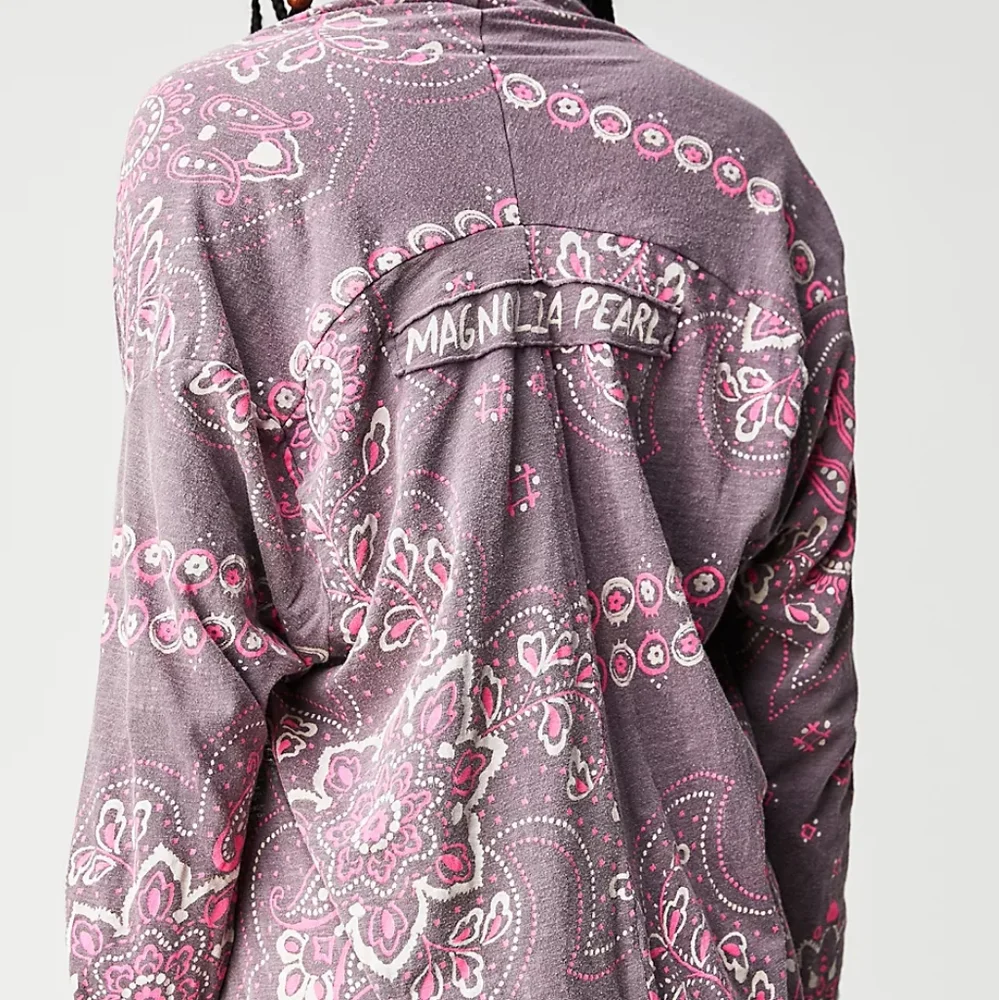 New magnolia pearl stargazer cardi purple pink bandana cardigan OS Karesa ithaca - Picture 12 of 16